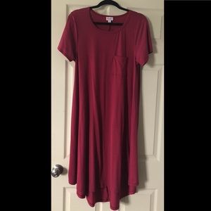 Lularoe Carly - Medium Burgundy EUC